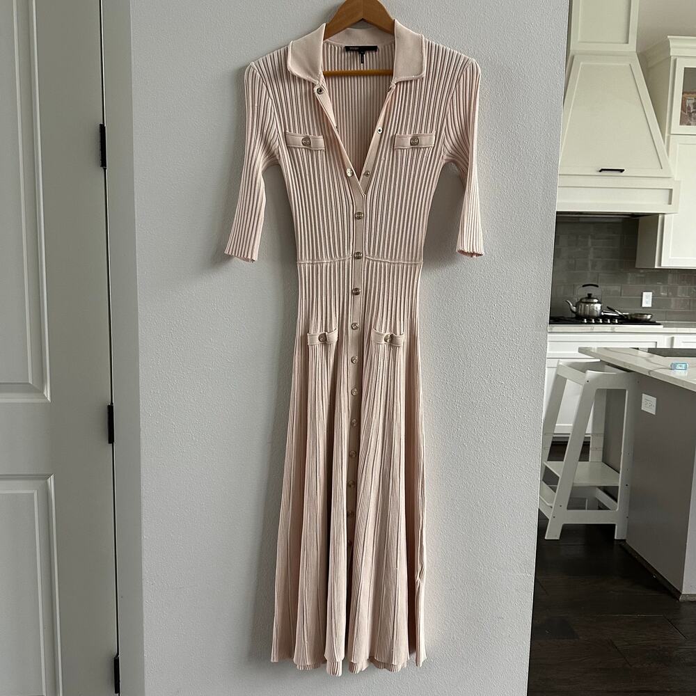 Maje Sequin Knit Midi Dress Size 38